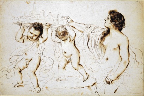 The Emblem of the City of Bologna, 1625-1629. Artist: Guercino.