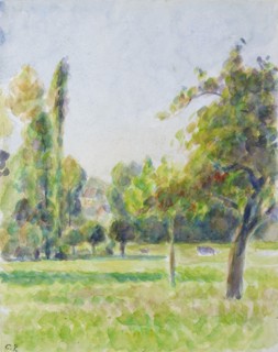 Study of the orchard of the artist's house at Eragny-sur-Epte, c1890. Artist: Camille Pissarro.
