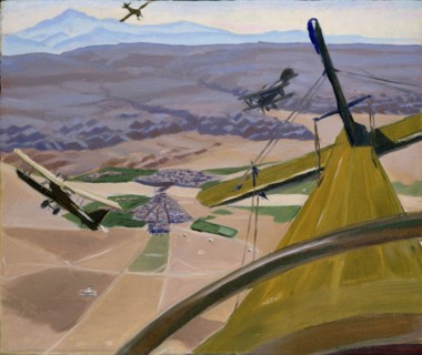 Over the Hills of Kurdistan: Flying above Kirkuk, 1919. Artist: Sydney William Carline.