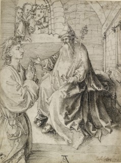 A Youth kneeling before a Potentate, c1490s. Artist: Albrecht Durer.