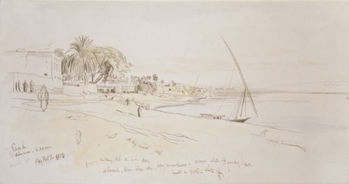 Esneh, Egypt, 1854. Artist: Edward Lear.