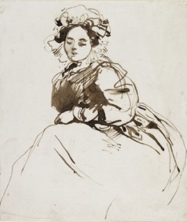 Study of a Seated Woman, c1820s. Artist: Richard Parkes Bonington.