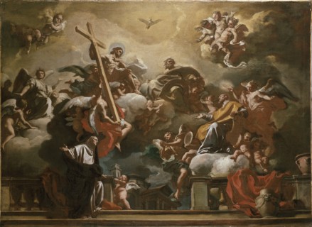 The Holy Trinity with St Philip Neri in Glory, c1727-1730. Artist: Francesco Solimena.