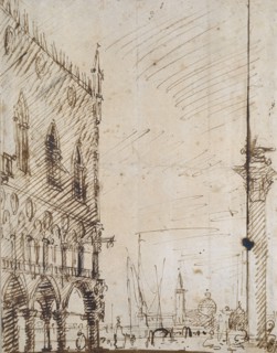 Venice: The south-west Angle of the Doge's Palace, early 18th century. Artist: Canaletto.