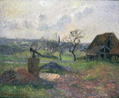 Brick Kiln at Eragny, 1885. Artist: Camille Pissarro.