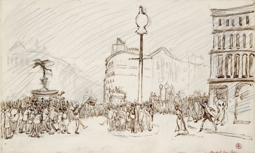 Street Scene-Piccadilly Circus, c1900s. Artist: Spencer Gore.