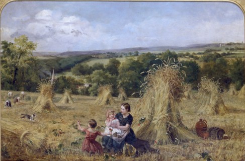 The Harvest Field, 1857-1858. Artist: Oliver Lupton.