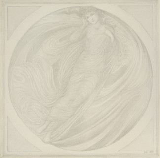 Eurydice floating among flames, 1872-1875. Artist: Sir Edward Coley Burne-Jones.