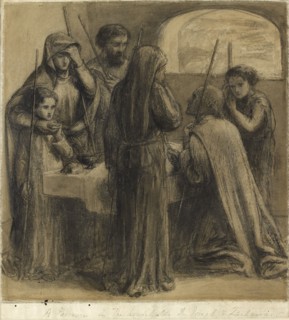 A Passover in the Household of Joseph and Zacharias, c1850s. Artist: Dante Gabriel Rossetti.