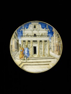 Bowl with Aeneas and Achates in Carthage, 1545. Artist: Francesco Durantino.