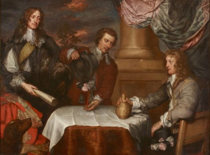 Portrait of Prince Rupert, Colonel William Legge and Colonel John Russell, 1645-1646. Creator: William Dobson.