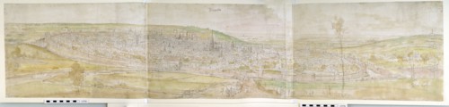 Panoramic View of Brussels from the North, 1558. Artist: Anthonis van den Wyngaerde.