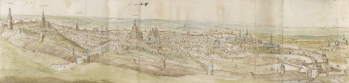 Panoramic View of Leuven from the North-West, c1550-1570. Artist: Anthonis van den Wyngaerde.