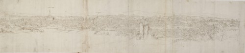Panoramic View of Rome from Monte Janiculus, c1550s. Artist: Anthonis van den Wyngaerde.