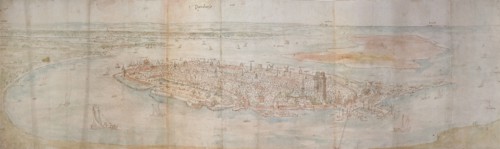 Panoramic View of Dordrecht from an elevated Point to the West, 1545. Artist: Anthonis van den Wyngaerde.