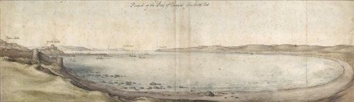 Prospect of the Bay of Tangier from the south-east, mid 17th century. Artist: Wenceslaus Hollar.