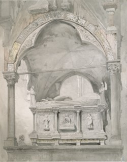 Study for the Tomb of Mastino II della Scala at Verona, 1852 Artist: John Ruskin.