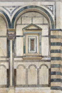 The Baptistery, Florence: Study of the upper Part of the right-hand Compartment on the south-west Fa Artist: John Ruskin.
