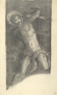 Study of Tintoretto's Saint Sebastian in the Scuola Grande di San Rocco, 1859 or 1862. Artist: Sir Edward Coley Burne-Jones.