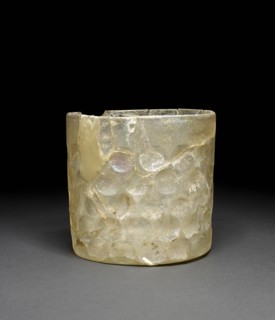 Glass beaker with circular facets, Sasanian Period, 226-651. Artist: Unknown.