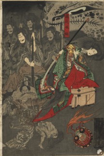 Night Parade of One Hundred Demons at the Soma Palace, 1893. Artist: Utagawa Yoshiiku.
