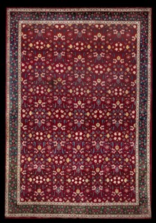 Mughal carpet with floral pattern, late 17th century. Artist: Unknown.