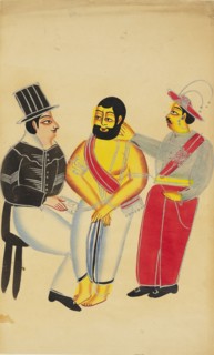 The Mahant arraigned: incident from the Tarakeshwar murder case, 19th century. Artist: Unknown.