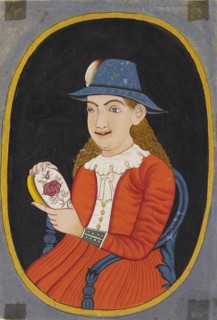 European, probably Dutch, woman holding an enamelled box, 18th-19th century. Artist: Unknown.