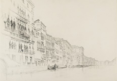View from the Palazzo Bembo to the Palazzo Grimani, Venice, May - June 1870. Artist: John Ruskin.