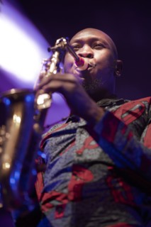 Seun Kuti, 2018. Artist: Alan John Ainsworth.