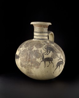 Bichrome IV barrel-shaped Cypro-Phoenician jug, Cypro-Archaic I Period, c750 - c600BC. Artist: Unknown.