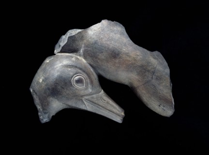 Fragment of carved dish with duck motifs, Early Dynastic Period, c2950 - c2575 BC. Artist: Unknown.