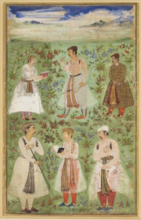 Six standing men, late 16th century-early 17th century. Artist: Unknown.