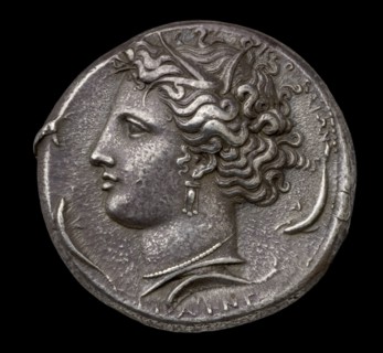 Ancient Greek silver coin, 404 BC-390 BC. Artist: Unknown.