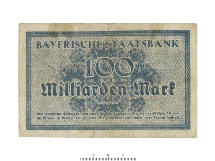 German banknote (Bavaria), 1923. Artist: Unknown.