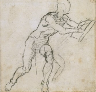 A Nude seated Man, c1490-1560. Artist: Michelangelo Buonarroti.