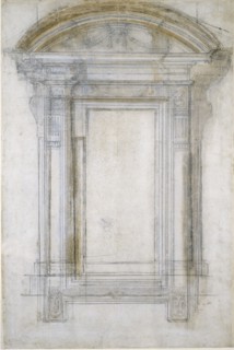 Design for a window, c1490-1560. Artist: Michelangelo Buonarroti.
