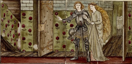 Sixteen tiles form eight illustrations of the 'Briar Rose' tale, 1862-1865. Artists: William Morris, Sir Edward Coley Burne-Jones.