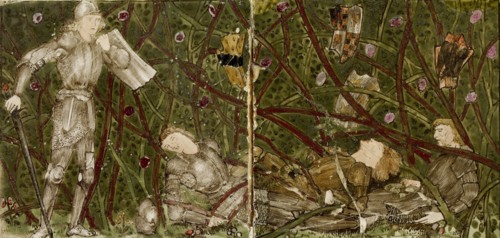 Sixteen tiles form eight illustrations of the 'Briar Rose' tale, 1862-1865. Artists: William Morris, Sir Edward Coley Burne-Jones.