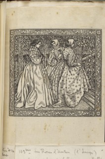 Women at garden steps, wood engravings of Lucien Pissarro, c1885-1940. Artist: Lucien Pissarro.