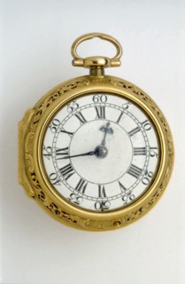 Gold pair-cased cylinder watch with quarter repeat, 1744. Artists: George Graham, John Ward.