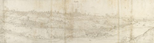 Panoramic View of Segovia from the East, c1550-1560. Artist: Anthonis van den Wyngaerde.