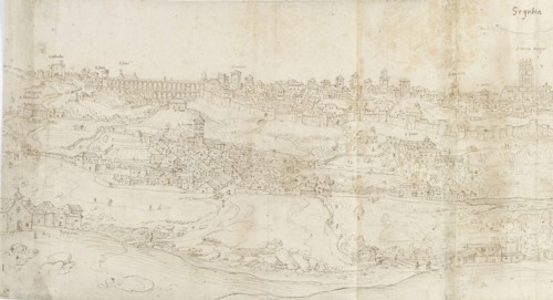 Panoramic View of Segovia from the East, c1560-1570. Artist: Anthonis van den Wyngaerde.