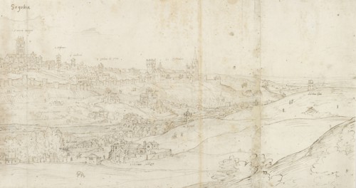 Panoramic View of Segovia from the East, c1560-1570. Artist: Anthonis van den Wyngaerde.
