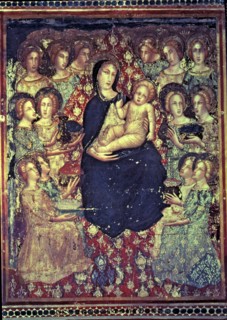 The Virgin with Angels', wall painting of 1346, by Ferrer Bassa.