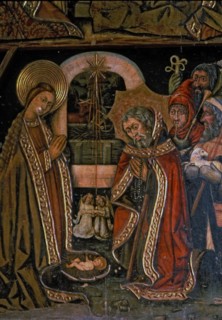 'Adoration of the Shepherds', side table of the altarpiece of Saint Michael, from the church of ?