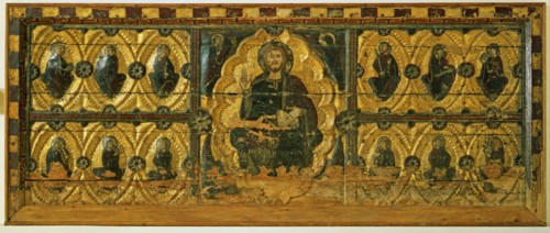 Berbegal façade, made in the workshop of Sijena (?) at 1200-1210. Tempera on wood from the former?