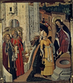 Altarpiece of the Transfiguration. 'Jesus and the Samaritan woman' in the Table of the predella, ?
