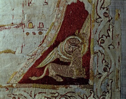 Standard of Saint Odon with a figure on a prayer. Tetramorph symbol representing Saint Luke. from?
