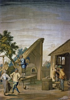 The dance', tapestry by David Teniers.